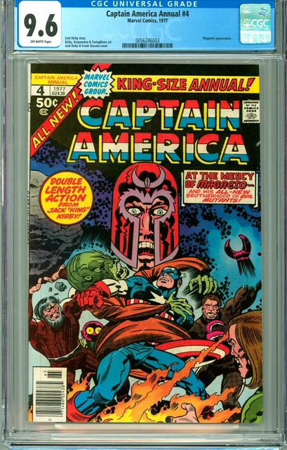 CAPTAIN AMERICA ANNUAL 4 CGC 9.6 KING-SIZE MAGNETO MARVEL Bronze Age 1977