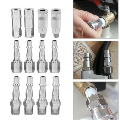BSP 1/4 Bsp Accessoires Air Ligne 12PCS Compresseur Tuyau Mâle/Femelle Rapide 