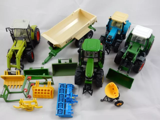 Siku Farmer Konvolut 1:32 - John Deere, Fendt, Claas, Krampe-Anhänger, Britains