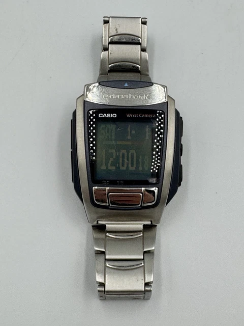 VINTAGE CASIO E-DATA Bank WQV-10 Wrist Camera Japan Men's Watch