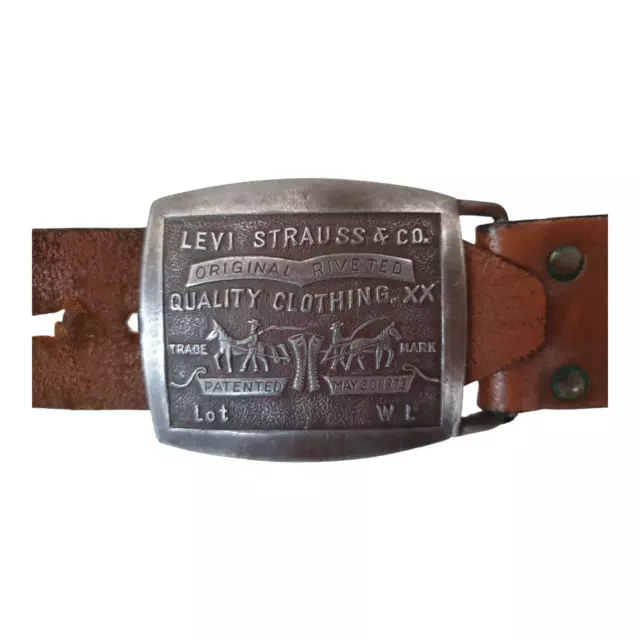 VINTAGE LEVI STRAUSS Belt And Buckle. 1970's. £ - PicClick UK