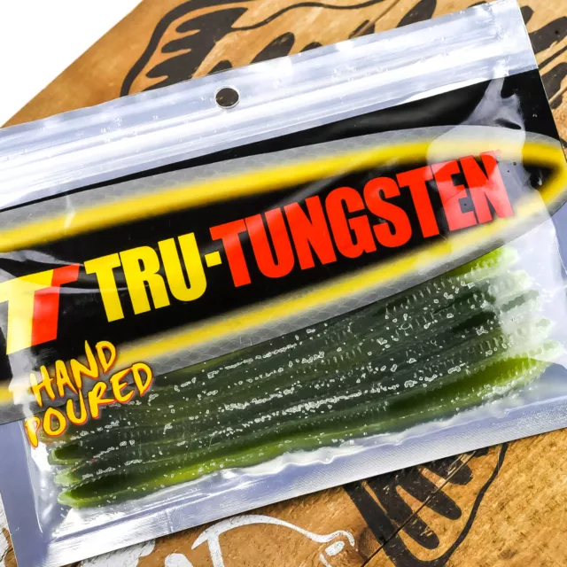 TRU TUNGSTEN Stinger Unweighted Finesse Soft Plastic Worm 6.5" 10ct - 7-UP