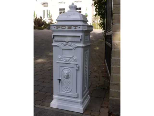 Large Vintage Outdoor Lockable Letter Post Box Mailbox Wall Mounted Secure Mail