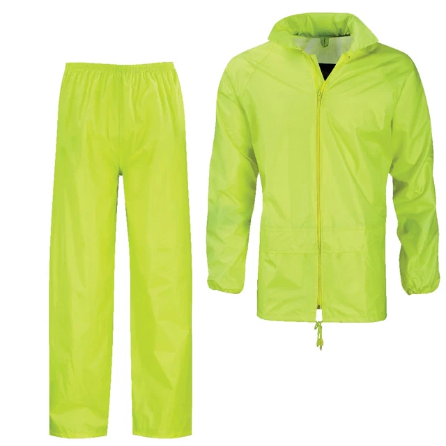 Herren wasserdichte Jacke & Hose Set Oberbekleidung Regenanzug Größe