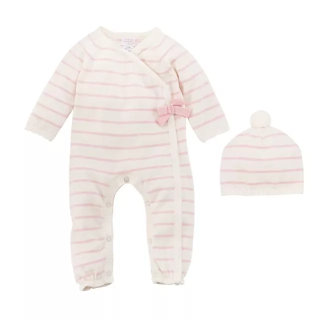 Mud Pie H9 Bundle Me Up Baby Girl Pink Ivory Knitted Gift Set 10190047