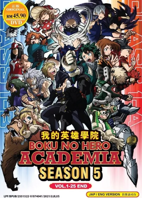 Anime DVD Boku No Hero Academia Season 1-5 *English Dub* Ep.1-113 End + 3  Movies
