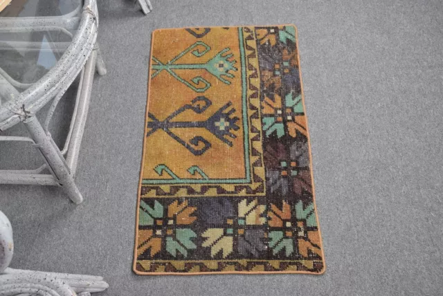 1.6x3 ft Small Rugs, Antique Rug, Vintage Rug, Kitchen Rug, Turkish Rugs
