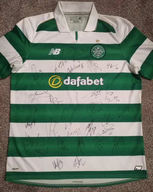 Iconic Rare 2016/17 Signed Shirt Treble Invincibles Celtic Memorabilia