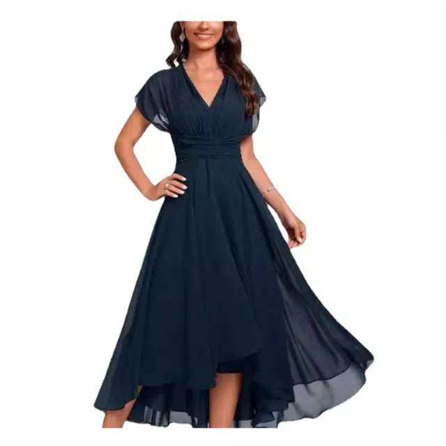 Robe Midi De Soirée En Mousseline De Soie Pour Femme Robe De Cocktail Jupe 》