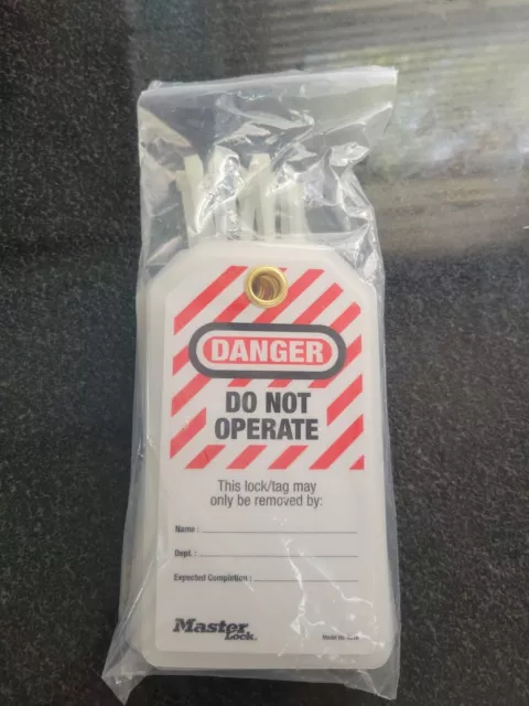 Master Lock Loto Tags English 497A 12 Pack