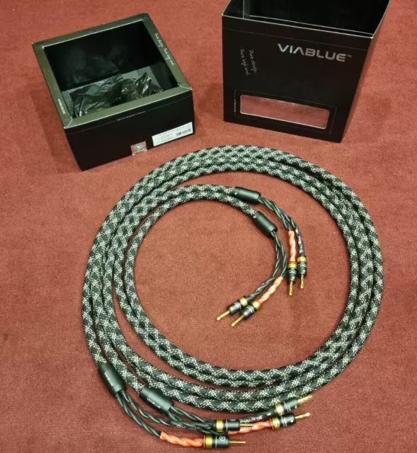 ViaBlue 24415 SC-4 Single Wire T6s Banana 3m 1 Paar High-End-Lautsprecherkabel