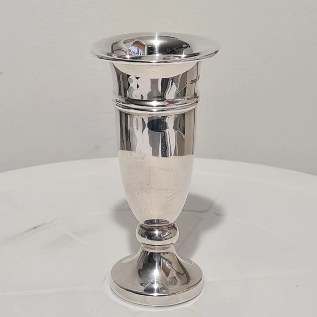 Vaso a stelo argento massiccio bicentenario Birmingham con Humphries Ltd 1973 44 grammi