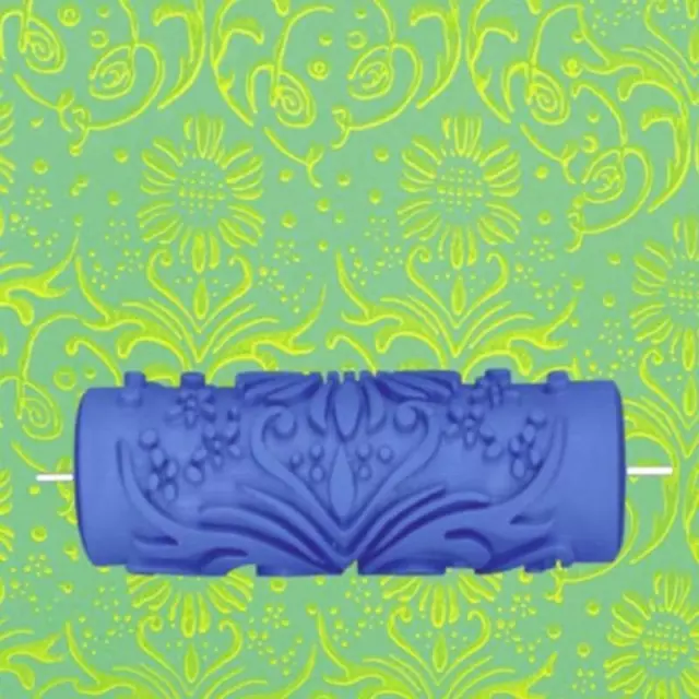 Embossed Flower Texture Paint Roller - Decorate Walls with Empaistic Design