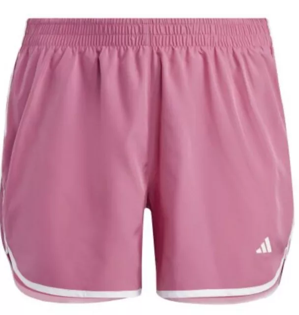 ADIDAS WOMEN’S MARATHON 20 3 Stripes Running Shorts Plus Size 1X Pink ...