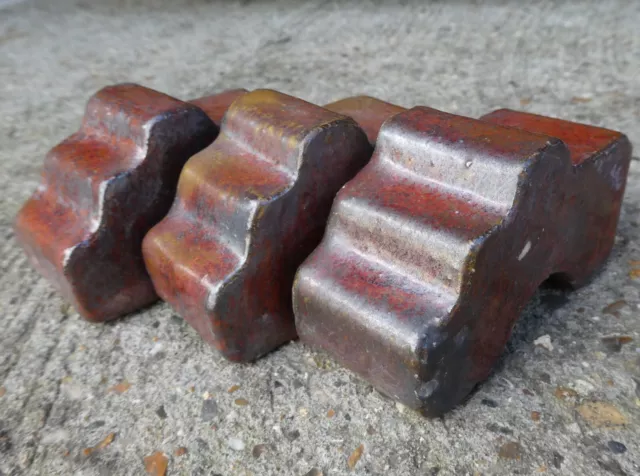 Copper Red Glazed Pot Feet Risers Set of 3