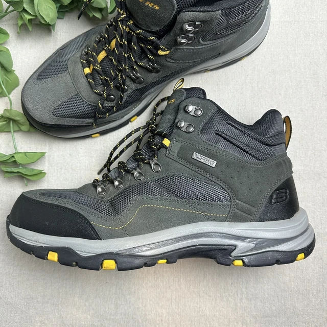 SKECHERS MEN'S SIZE 12 Trego Pacifico Hiking Boots Gray Lace Up 65672 £