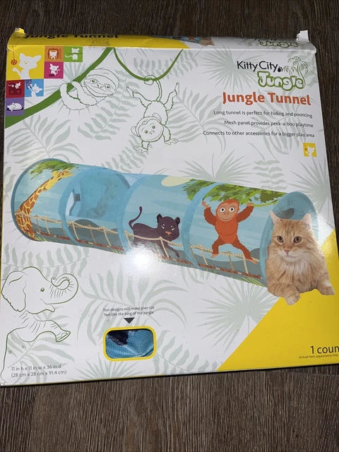 Kitty City Jungle Cat Pet Toys Safari Tunnel Keep Your Cat Happy and Active