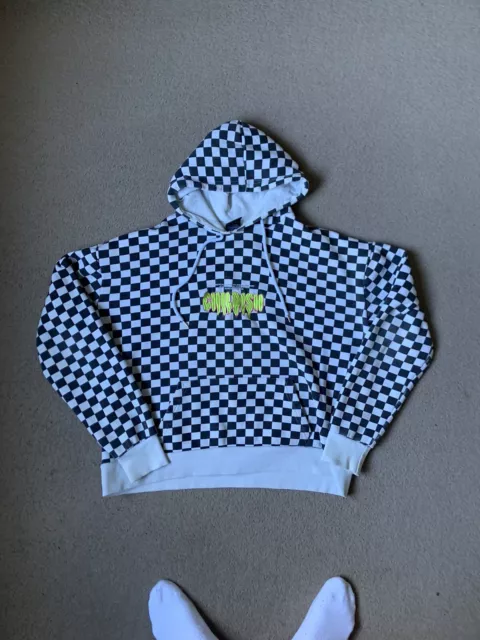 CHILDISH TGF BLACK and White Checked Checkered Hoodie Size