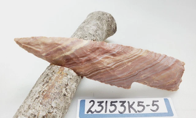 5.25" Stone Knife Blade - Skinning - Hunting - Craft- Hand Knapped Agate