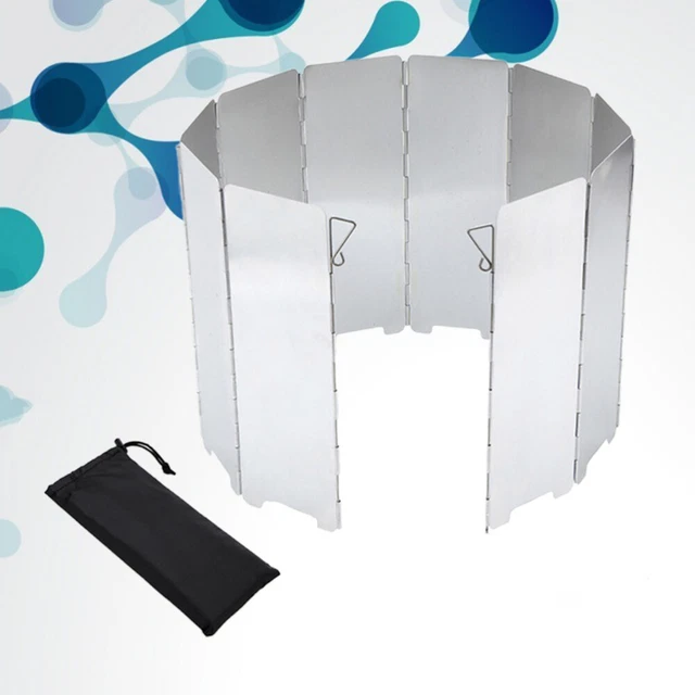 Pare-brise Amovible Pour Four De Camping / Poêle - En Acier Inox, Universel, Portable (environ 90g)