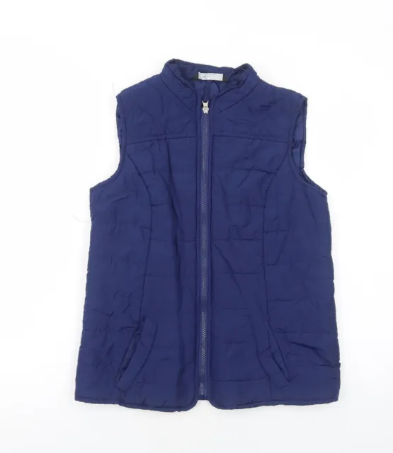 Bonmarché Womens Blue Gilet Jacket Size 10 Zip