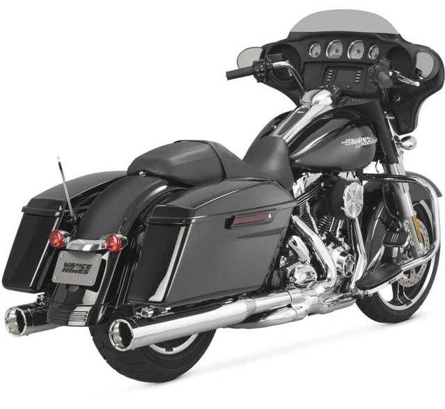Vance & Hines Monster Rounds chrome mufflers Harley 95-16 Touring FLHTC FLTR