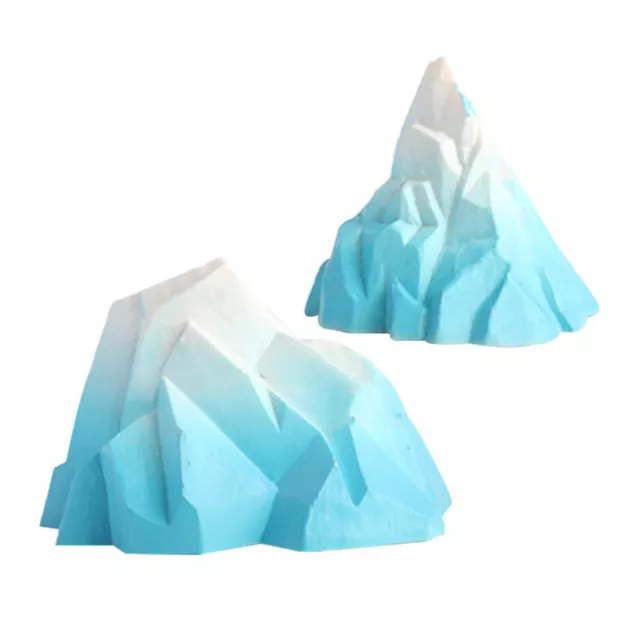 2 Pcs Simulated Iceberg Decoration Aquarium Mountain View Stone