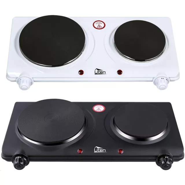 Elite Cuisine Electric Double Cast Burner Hot Plate 