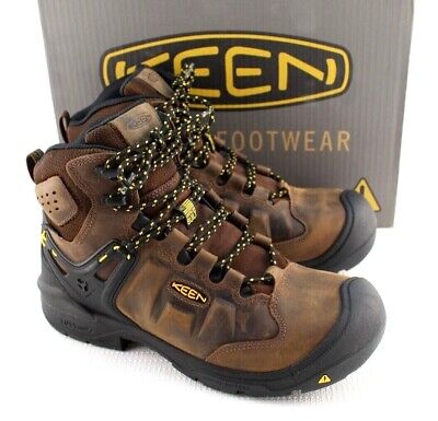 New KEEN Dover Size 12 D Brown Safety Toe Waterproof 6" Men’s Boots MSRP $234