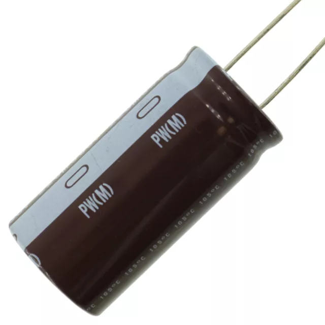 Nichicon PW series 105C electrolytic capacitor, fresh stock, 470 uF @ 250 VDC