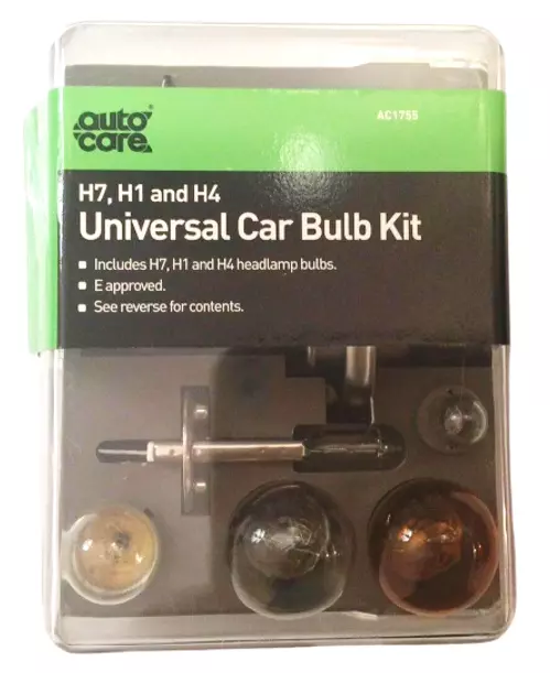 Autocare - Universal Car H1 H4 & H7 Bulbs Headlamp, Stop, Side & Tail Bulb Kit