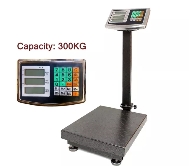 300 KG Electronic Platform Scale Commercial Digital Postal Shop Scales Weight AU 2