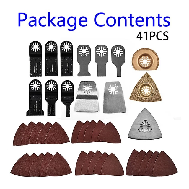 Kit completo 41 pz. lame multiutensile per Makita fine professionale