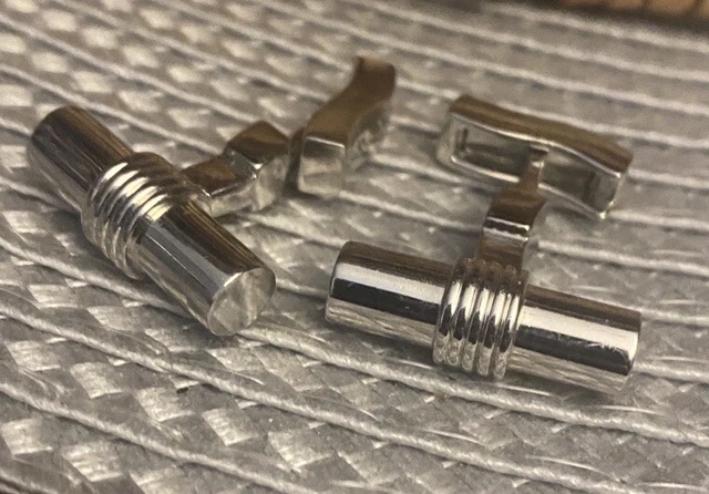Tm Lewin Silver Barrel Style Metal Cufflinks #2