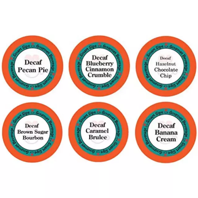 Decaf Flavor Lovers Variety Sampler Pack, Single Serve Pods for Keurig K-cup