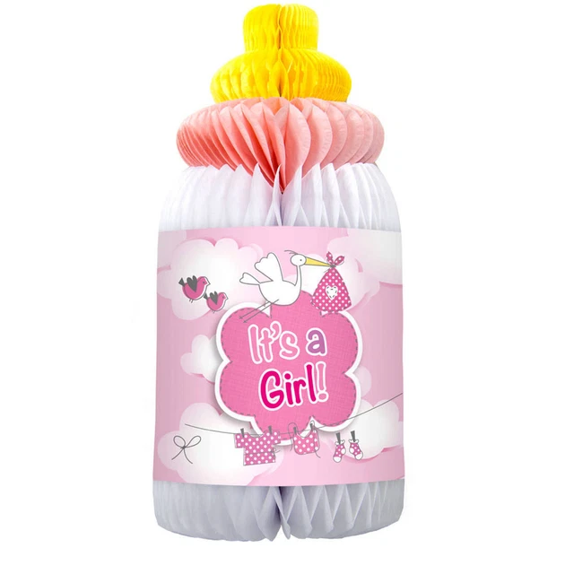 Wabenball Nuckelflasche Pullerparty Mädchen Babyflasche Babyparty Hänge-Deko
