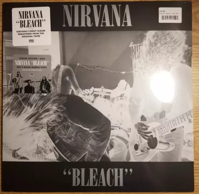 Nirvana~Bleach Exclusive Ltd Edition Red & Black Marble Colored Vinyl 12" LP NEW