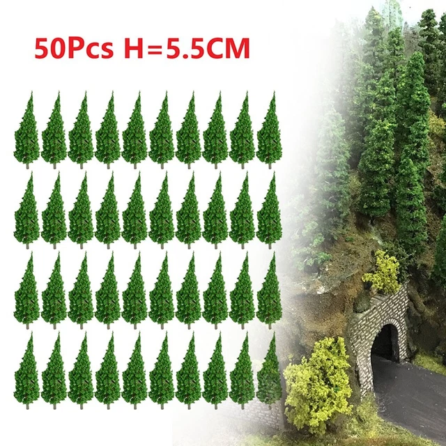 Lot de 10 arbres miniatures HO OO - Pour modélisme de train et chemin de fer - Décoration d'arbre miniature - 7 cm Lot de 10 arbres miniatures HO OO - Pour modélisme de train et chemin de fer - Décoration d'arbre miniature - 7 cm
