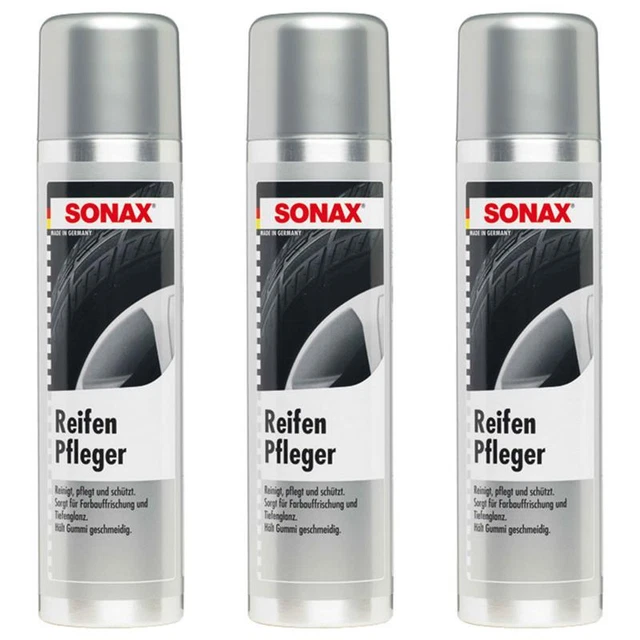 SONAX ReifenPfleger 3 x 400ml Reifenreiniger Reifenglanz Gummipflege