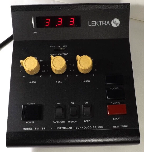 Temporizador digital de intervalos para cuarto oscuro LEKTRA TM-851 FUNCIONA EN MUY BUEN ESTADO FOTOGRAFÍA VINTAGE 1500 W