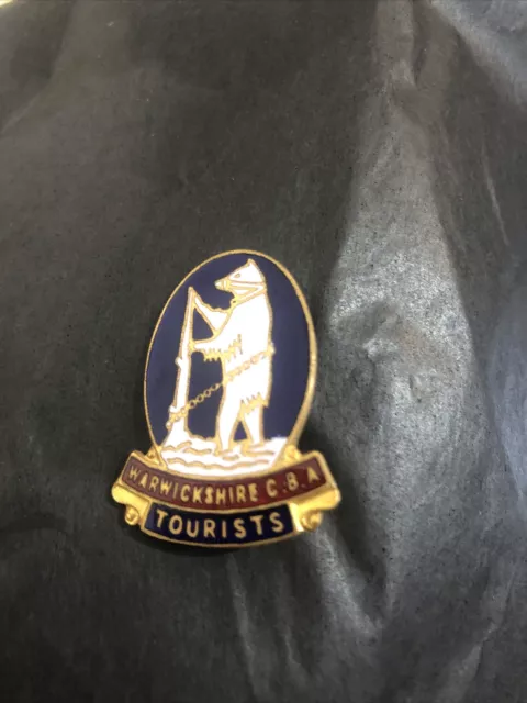 Vintage Warwickshire C.B.A. Tourists Bowling Bowls Club Metal & Enamel Pin Badge