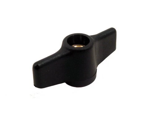 Glassfilled Nylon Flange Nut Black Right Hand Threads Tapped Through Tapped Thro