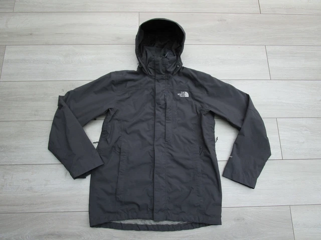 The North Face Mens Lowland Jacket Hyvent Waterproof Rain Coat M Grey Resolve