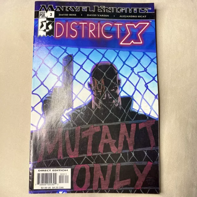District X (Marvel Comics) 2004 PSR Issue 3 Superhero Hine Yardin Marvel Knights