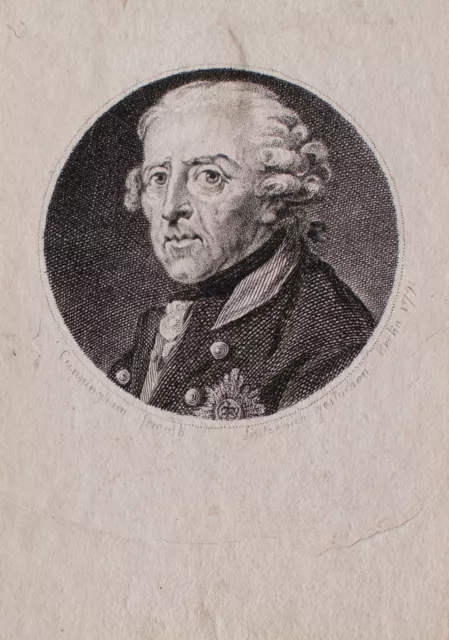 Friedrich der Große König Preußen Heinrich Sintzenich nach Cunningham 1791