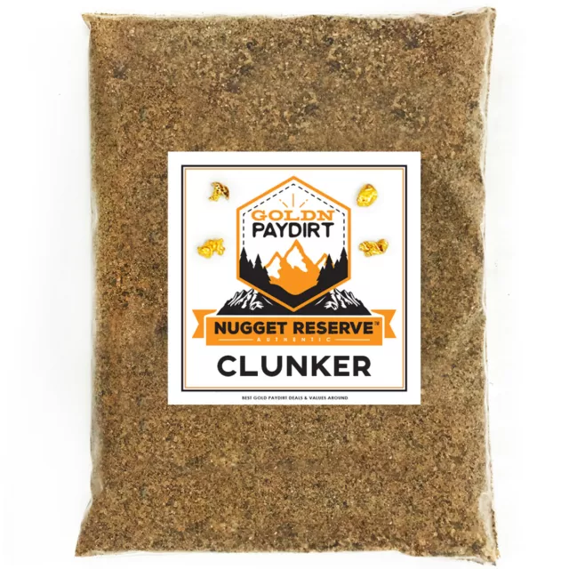 Nugget Reserve Gold Paydirt Clunker Panning Pay Dirt Bag Prospecting Concentrate