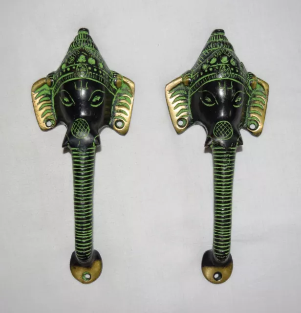 Ganesha Pair Door Handle Brass Handmade Lord Design Lounge door Decoration AR56