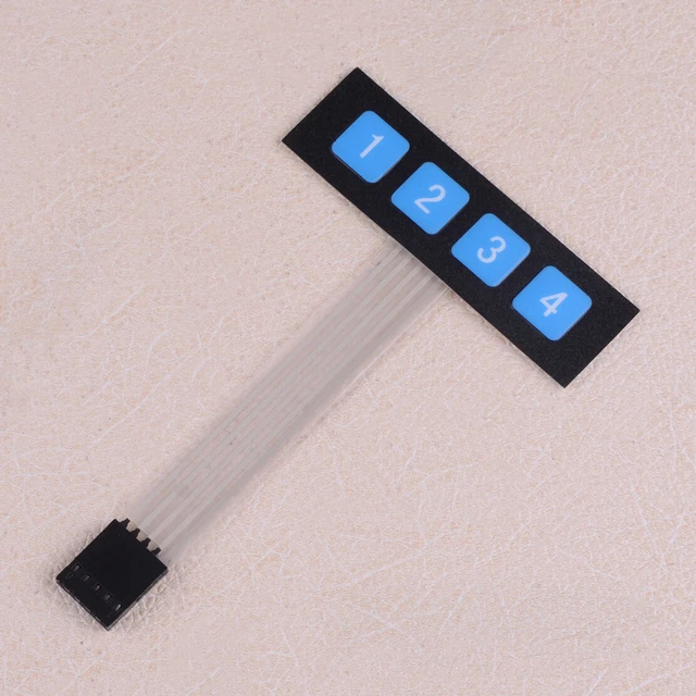1X4 MATRIX ARRAY 4X1 Key Flat Membrane Switch Keyboard Keypad Fit For ...