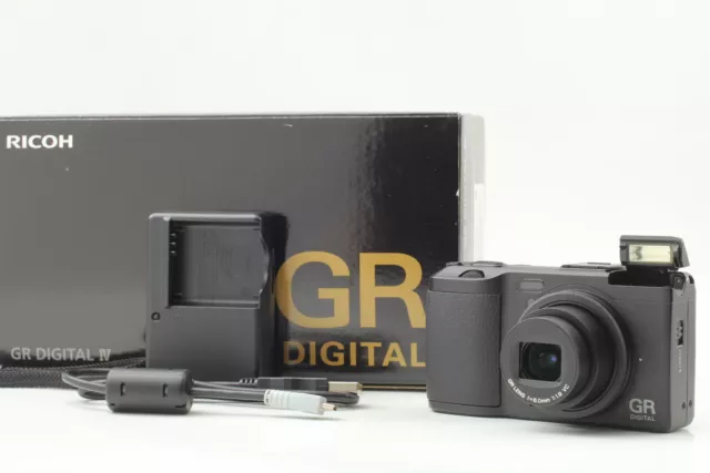 [Almost MINT] RICOH GR DIGITAL IV 10.4MP Digital Camera Black Body From JAPAN