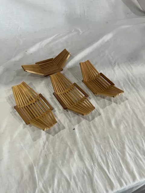 Bamboo Stackable Foldable Plates Japanese Style